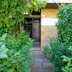 contemporary house entrance door, Athens Greece