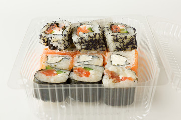 fresh rolls with fish