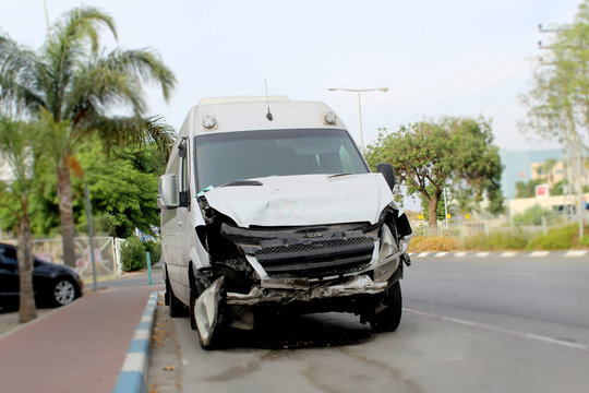 LCV (Light Commercial Vehicle) after a road car accident