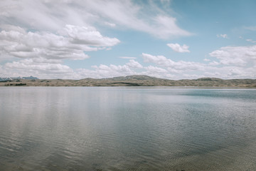Mongolian landscapes of Altai, mountain lake