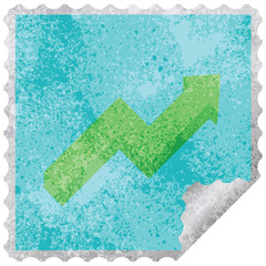 performance arrow graphic vector illustration square sticker stamp