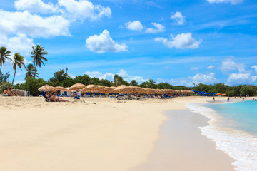 Mullet bay beach in st. Maarten