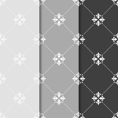 abstract floral seamless pattern with flowers, netting and leaves