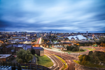 Naklejka premium View of newcastle from trinity square gateshead