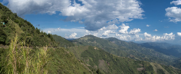 Fototapeta na wymiar panoramic photograph of mountains