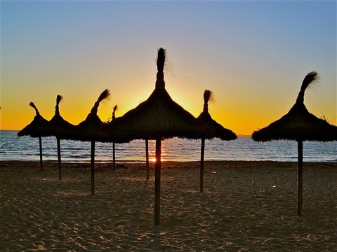 Mallorca, Abendstimmung am Strand
