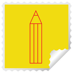 Pencil square peeling sticker