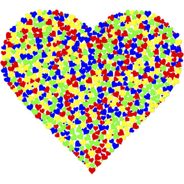 A heart made of thousands of hearts