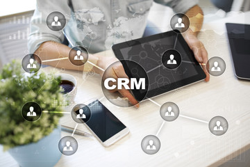 CRM. Customer relationship management concept. Customer service and relationship.