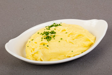 Mushed potato in the bowl
