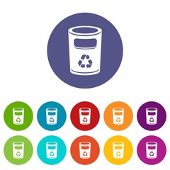 Recycling bucket icon. Simple illustration of recycling bucket vector icon for web
