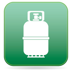 Camping gas bottle icon. Flat icon isolated
