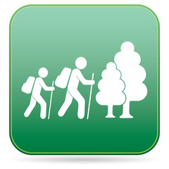 Hiking icon illustration