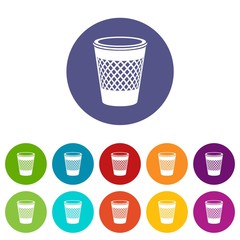 Domestic bin icon. Simple illustration of domestic bin vector icon for web