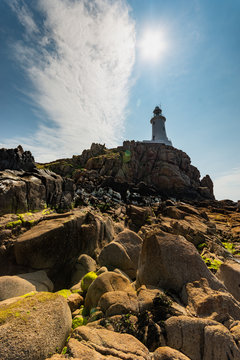 Corbiere Lighthouse on a sunny day