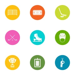 Shock icons set. Flat set of 9 shock vector icons for web isolated on white background