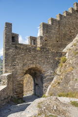 Fototapeta na wymiar Castle Tourbillon in Sion, Canton of Valais, Switzerland