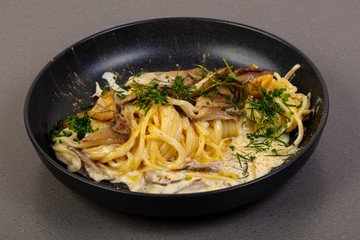 Pasta with wild mushrooms