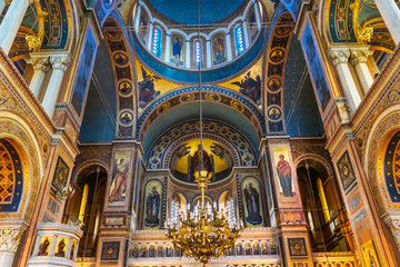 Metropolitan Basilica Dome Greek Orthodox Cathedral Athens Greece