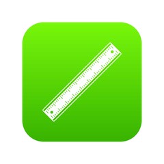 Ruler icon digital green for any design isolated on white vector illustration