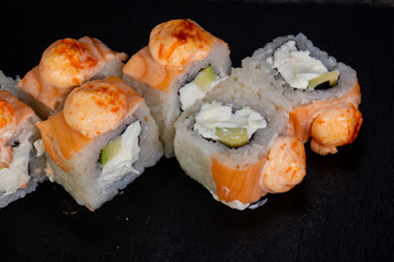 Japanese roll with salmon