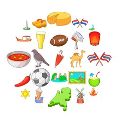 Sport icons set. Cartoon set of 25 sport vector icons for web isolated on white background