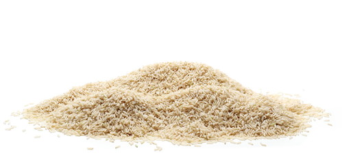 Integral rice pile isolated on white background