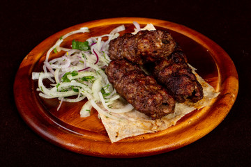 Grilled beef kebab kofta