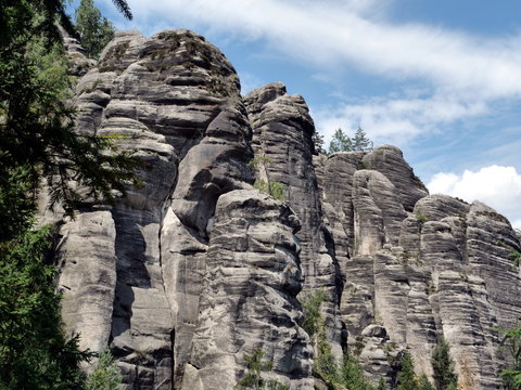 Felsenformationen aus Sandsteinim Riesengebirge