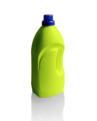 Bottle of dishwashing liquid isolated on white