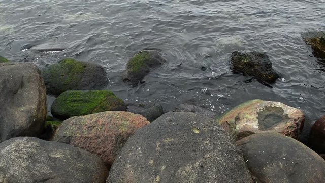 Rocks on sea coastline