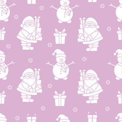 Christmas, New Year 2019 seamless pattern.