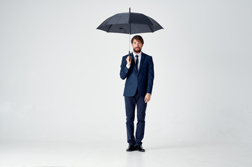 business man with an umbrella