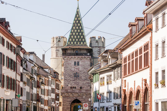 Basel, Spalentor, Altstadt, Stadt, Altstadth&auml;user, Grossbasel, Stadttor, Basel-Stadt, Stadtrundgang, Stadtmauer, Spalenberg, Schweiz