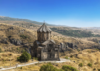 Fototapeta na wymiar Armenia, Church of the 11th century St. Astvatsatsin (Holy Mother of God) near the fortress Amberd