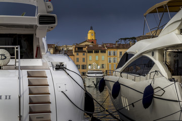 Harbor of Saint Tropez in the south of France