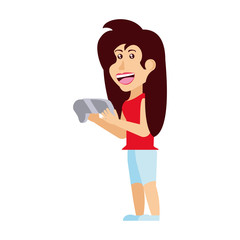 girl with game control character