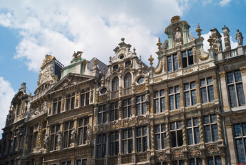 Fototapeta na wymiar Historical Buildings at the Grande Place in Brussels