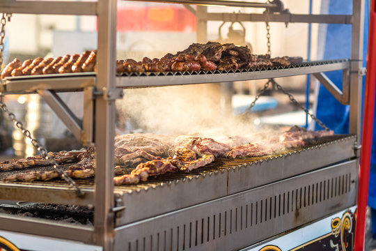 Argentinian meat on grill