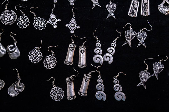 Handcrafted Metal Earrings in Gİft Shop