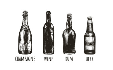 Bottles bar vector illustration