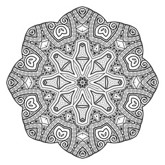 Monochrome Beautiful Decorative Ornate Mandala