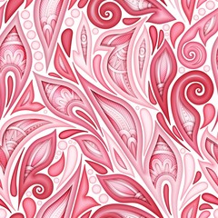 Colored Seamless Pattern with Floral Ethnic Motifs