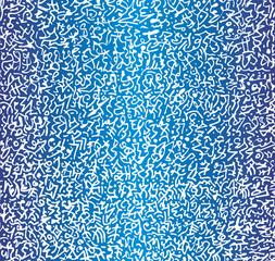 Abstract background with white hieroglyphs. Blue colors. Vector picture.