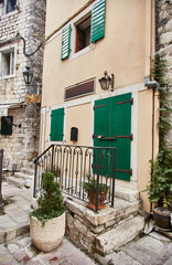 Fototapeta na wymiar Montenegro. The Town Of Kotor. Streets of old Kotor. 