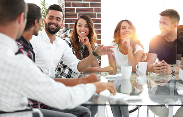 close-up of the creative team discussing