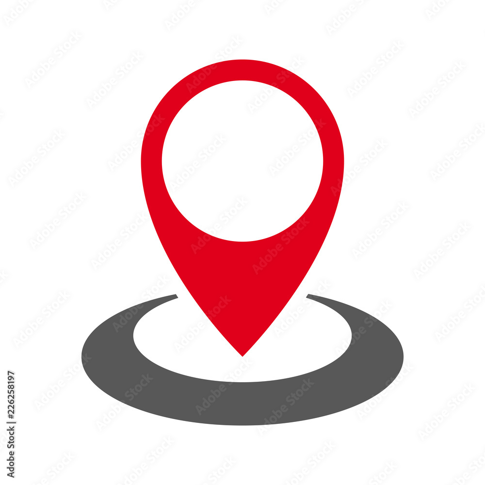 Poster Pin map marker pointer icon, GPS location flat symbol – stock vector