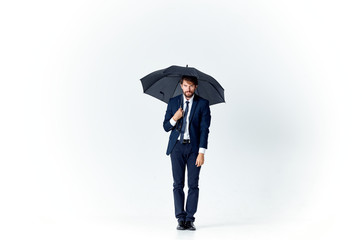 business man with an umbrella