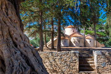Fototapeta premium The church Panagia Kera in the village Kritsa, Crete, Greece