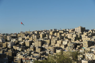 view of amman city seen from the top of the cittadel